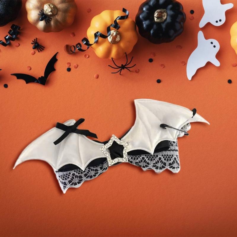 Cosplay Hair Clip Novelty Bat Wing Lace Bows Hairclip Party Headwear Anime Hairpin Female Hair Grip Halloween Headdress
