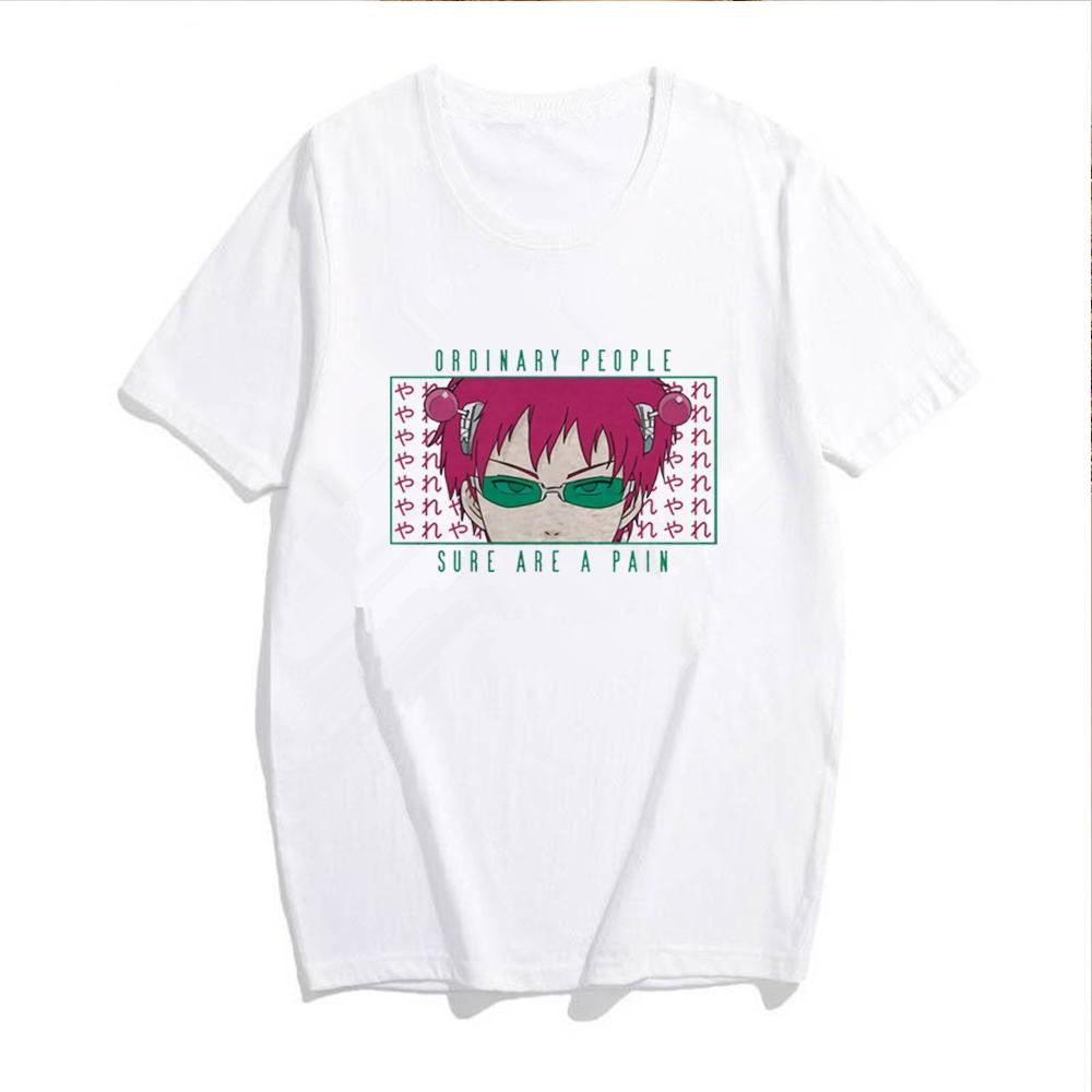 

SAIKI KUSUO Y2k T-Shirt The Disastrous Life of Saiki K Unisex printed short Good Vibes sleeves anime Harajuku commuter shirt 4XL