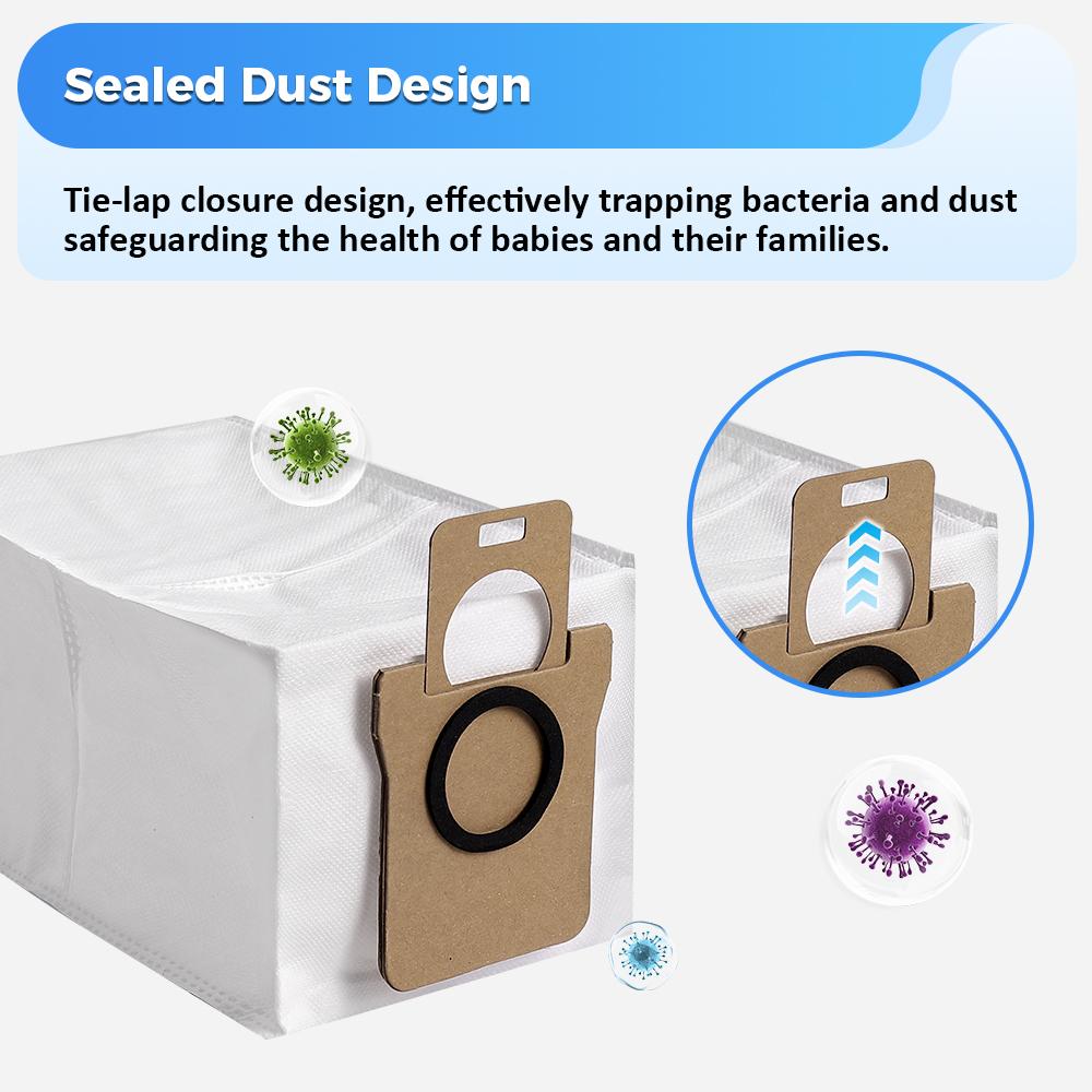 Dust Bag And Mop Pads for Xiaomi X20 Plus /X20 Max /X10+ for Dreame L10s Ultra/L10 Ultra /L20 Ultra /L30 Ultra for Mijia M30S / M40 Dust Bag