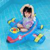 Children's Inflatable Plane Swim Ring With Reinforced Bottom Eco-friendly Pvc Material Printed Design