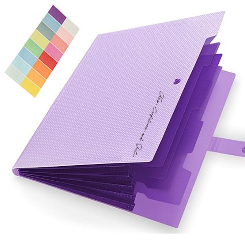 

Accordion File Organizer,Letter Size Expanding File Folder with Labels,12/8/5 Pocket Document Paper Receipt Holder for School Office Hospital A4 Size 5 Pocket