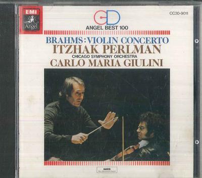 CD ITZHAK PERLMAN CHICAGO SYMPHONY OR  Brahms  Violin Concerto CC309011 EMI ANGEL 1987 Japan Classical Used