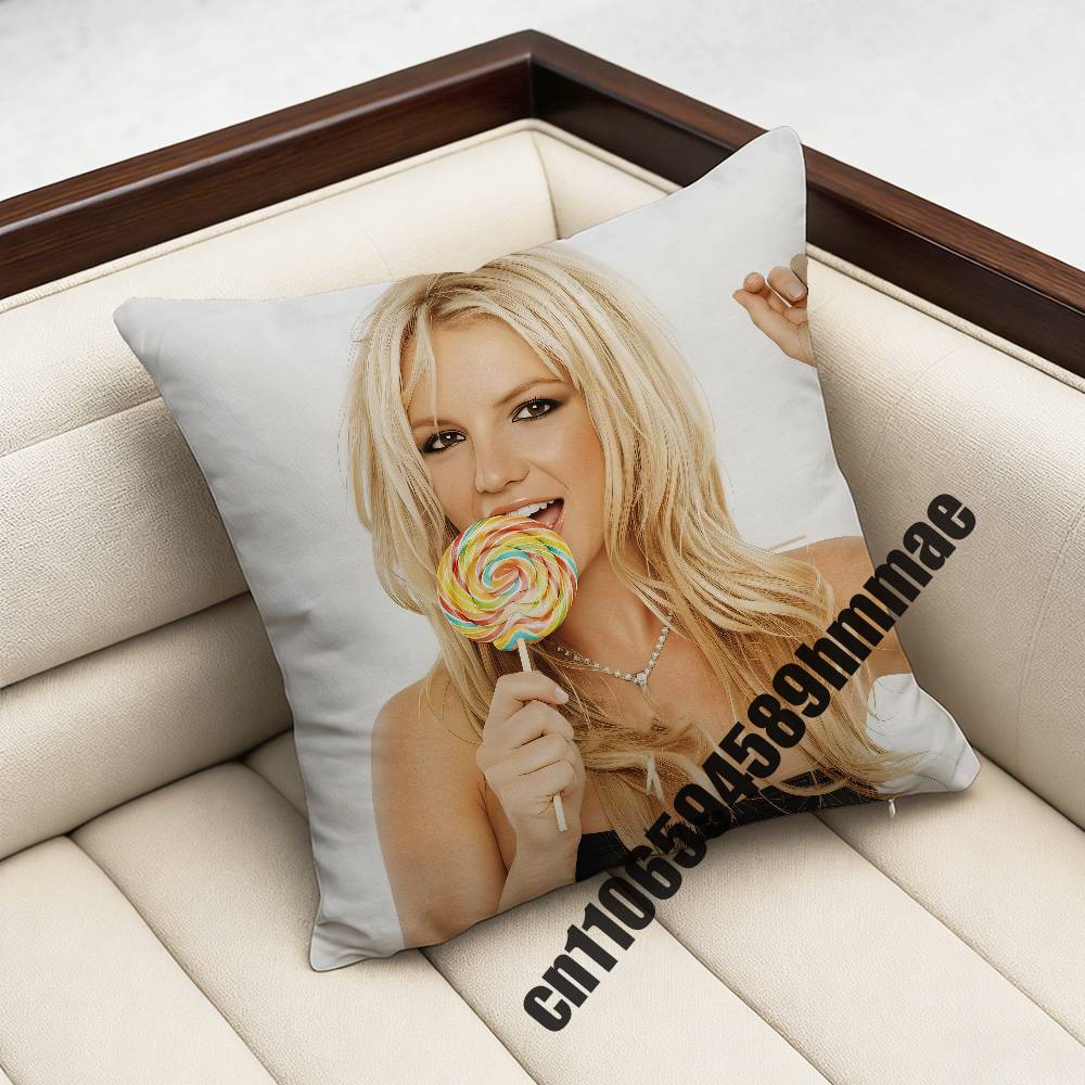 For American Singer B-Britney Spears Throw Pillow Case Sham 45X45Cm 35X35Cm Square Bedroom Pillowcase Cushion Cover