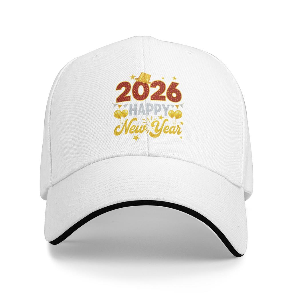 Unisex Happy New Year 2026 Outdoor Hat Summer  Sun Baseball Caps New Baseball Cap Hip Hop Sunscreen Hats