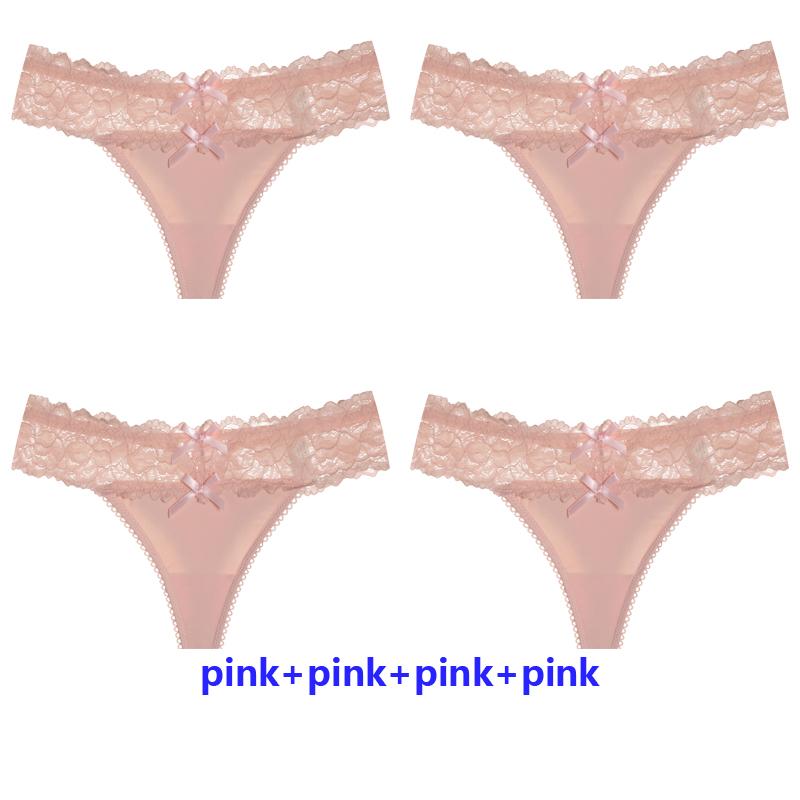 4Pcs/Lot Sexy Lace Panties Women Low-waist Briefs Female Hollow Out Underwear Intimates G String Ladies Lingerie Underpants