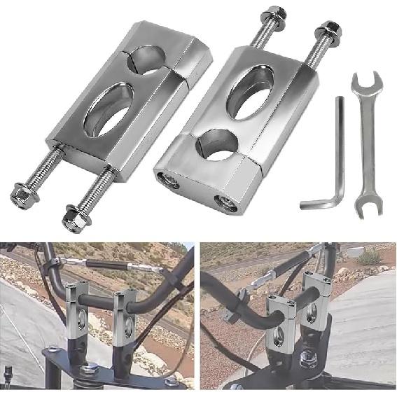 7/8" Handlebar Risers - 7/8" 22 Mm Handlebar Mount Clamp Risers For Coleman Bt200X Ct200 SSR125 Razor MX350 MX650 Dirt Pit Bike 50Cc 70Cc 90Cc 110Cc