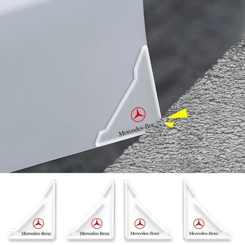 2 szt. Osłona ochronna na drzwi samochodu zapobiegająca kolizjom i zarysowaniom, przezroczysta naklejka dla Mercedes Benz AMG W124 W202 W203 W204 W210 W211