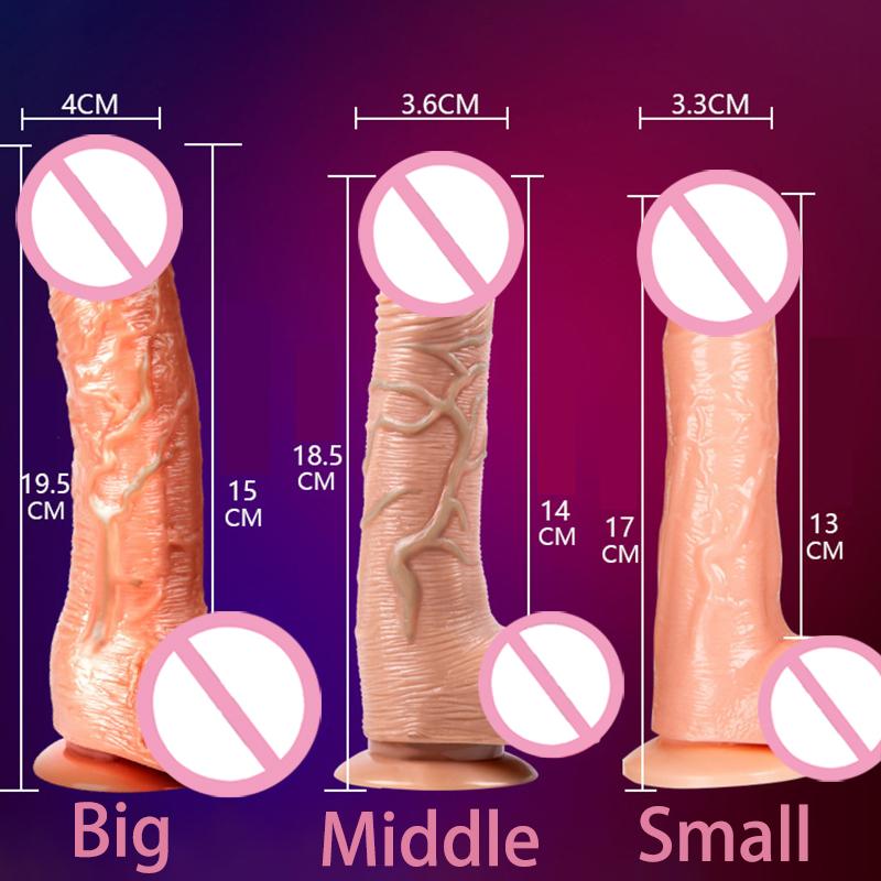 Telescopic Vibrating Dildos for Women Foreskin Testicles Dildo Anal Vaginal Stimulation Sex Toys Female Masturbation Heat Penis
