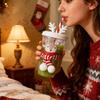 Christmas Coffee Mug 420ml Reindeer Travel Mug Double Wall Travel Coffee Mug For Women Men Kids Adults Children Family Friends