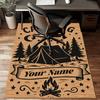 1PC Custom Name Life Adventure Theme Floor Mat Ideal for Living Room, Game Rooms, Office, Bedroom, Floor Mat Playful Design