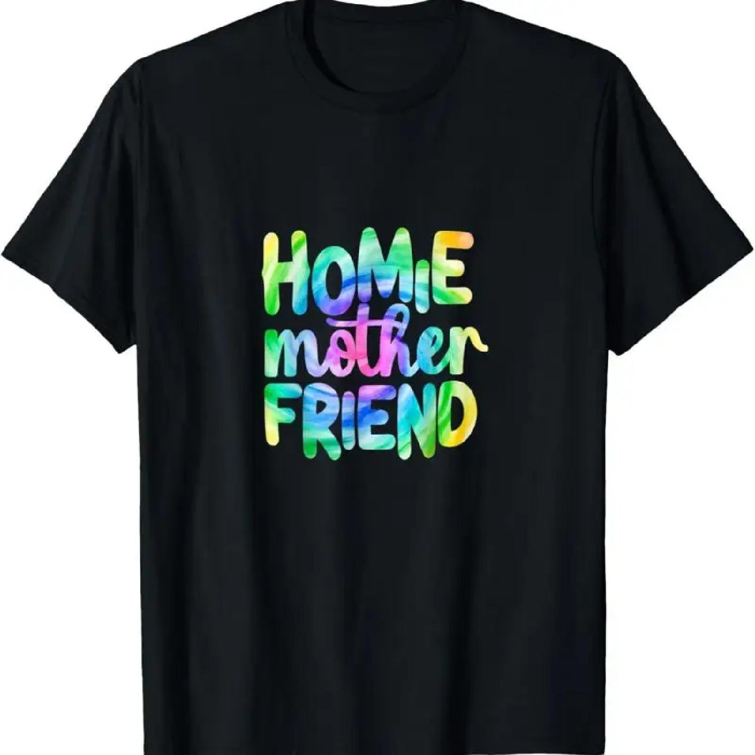 Homie Mother Friend Tie Dye Funny Day T Shirt XXXXXL разноцветный