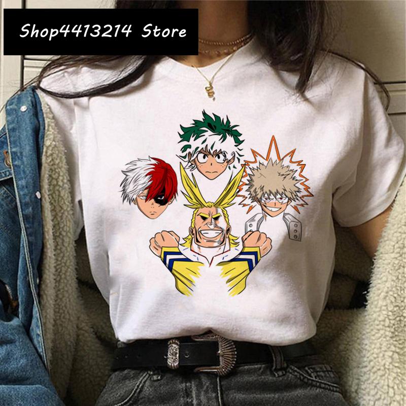Cartoon Women My Hero Academia T Shirt Tee Funny Himiko Toga Clothing Boku No Hero Academia Harajuku 2021 Tshirt Female Ulzzang
