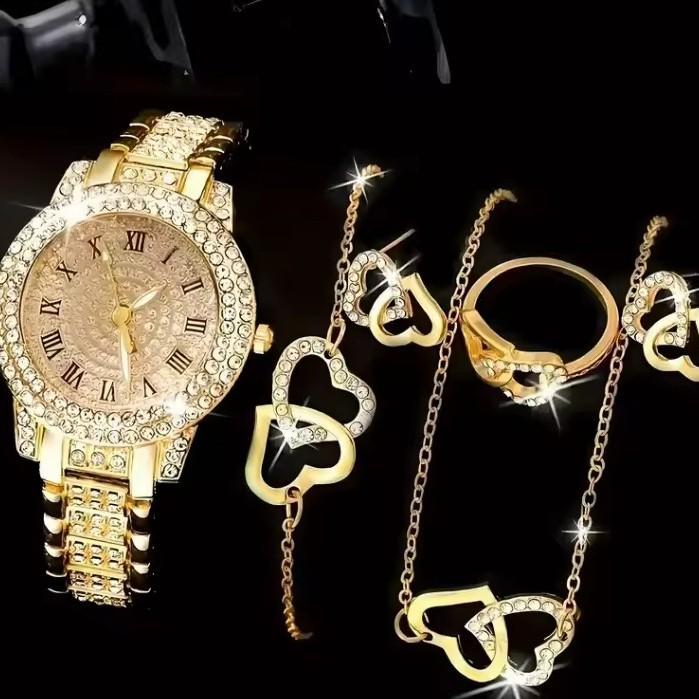Gypsy Star Diamond Women S Bracelet Watch Set Steel Belt Full Diamond Quartz Women S Watch Watch Bulk price