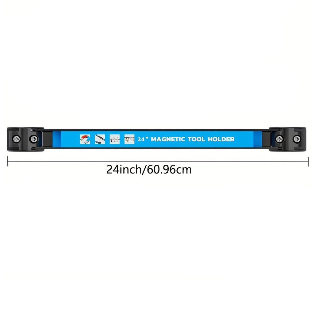 8,12,18,24inch Magnetic Tool Holder Heavy Duty Tool Bar,Space Saving Metal Organizer Rack Tool for Workshop Garage Home