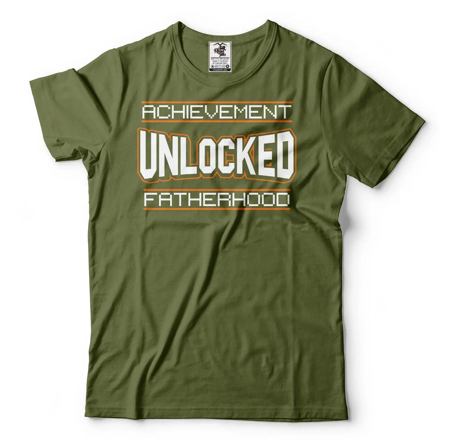 

Achievement Unlocked Fatherhood Shirt Fathers Day Gift Tee Dad Shirt Father Gift 2XL