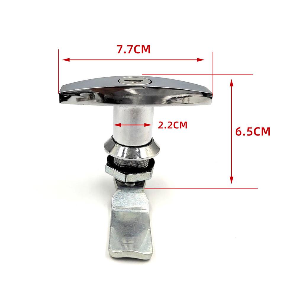 T-Handle Lock Door Cover Latch With Keys For Truck RV Shell Camper Motorhomes
