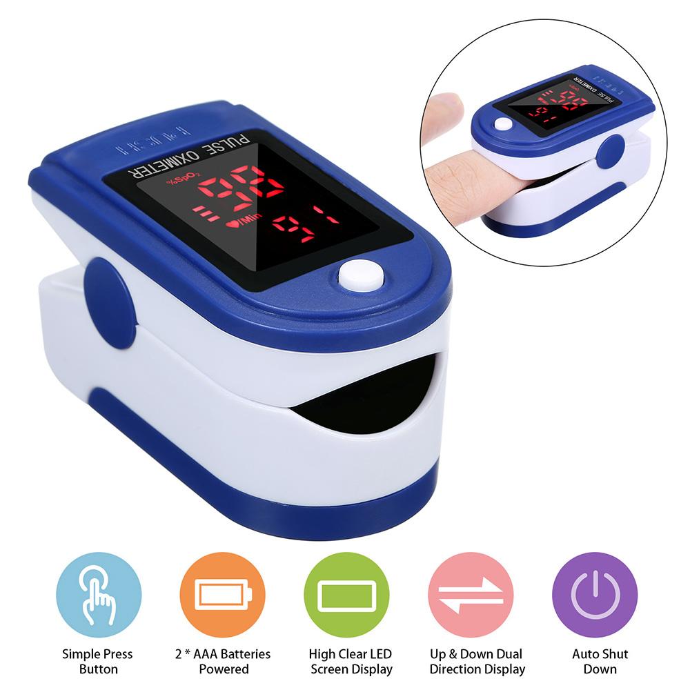 Fingertip Pulse Oximeter OLED Display Blood Oxygen Saturation SpO2 and Pulse Rate Monitor Portable Finger Clip