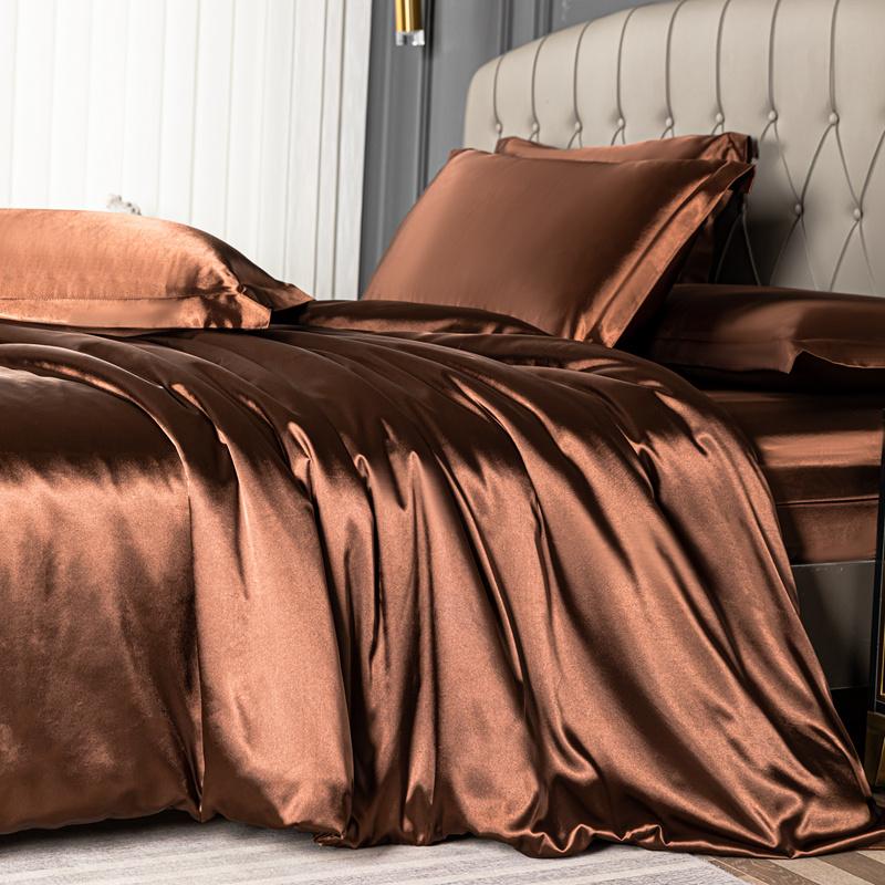 

Домашняя кровать комплект простыней из четырех частей летняя шелковистая легкая прохладная простыня из трех частей пододеяльник постельное белье 150x200cm