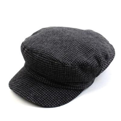 Universal Chemistry Small Check Wool Gray Marine Cap Wool Marine Cap