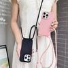 Simple Lanyard Case For iPhone 17 16 Pro Max 11 12 13 14 15 Plus Shockproof Crossbody Cord Strap Soft TPU Back Candy Thin Cover