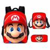 Super Mario Backpack School Bag With Lunch Bag And Pencil Pouch High Capacity Wear Resistant Breathable