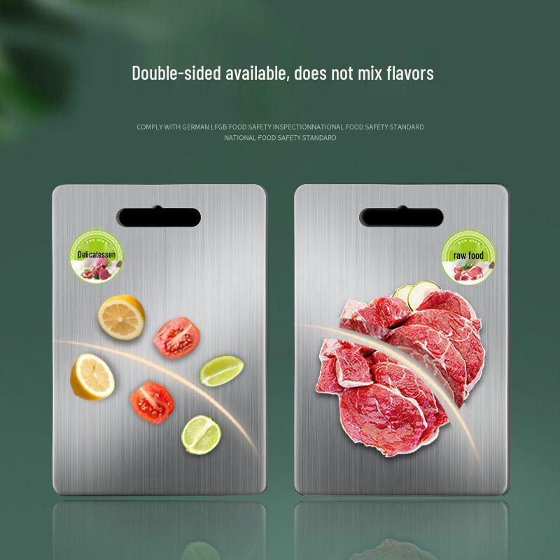 Thickened Stainless Steel Anti-Mold Chopping and Cutting Board for Kitchen Use