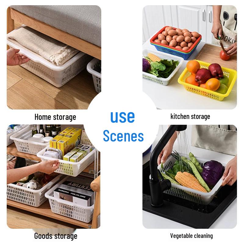 Multipurpose Plastic Kitchen Drain & Storage Basket