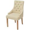 Dining Chairs - VIDAXL - Set of 6 - Armrests - Fabric - Beige