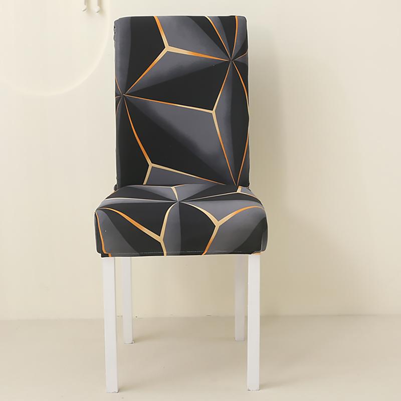 Stretch Printed Dining Chair Cover Anti Dirty Seat Slipcover For Living Room Wedding Hotel Banquet Office