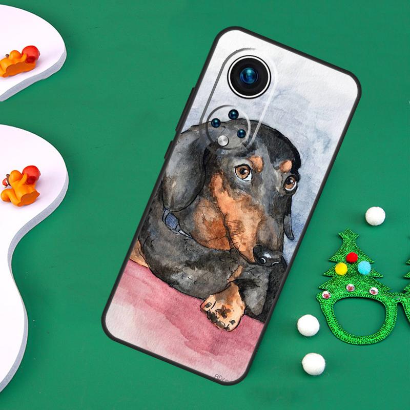 

Cartoon Dachshund Sausage Dog Case For Honor Magic 7 Pro 6 5 50 70 90 200 Lite X9b X9a X8a X8b X7a X6a X8 X9 X9c Cover Honor X8b