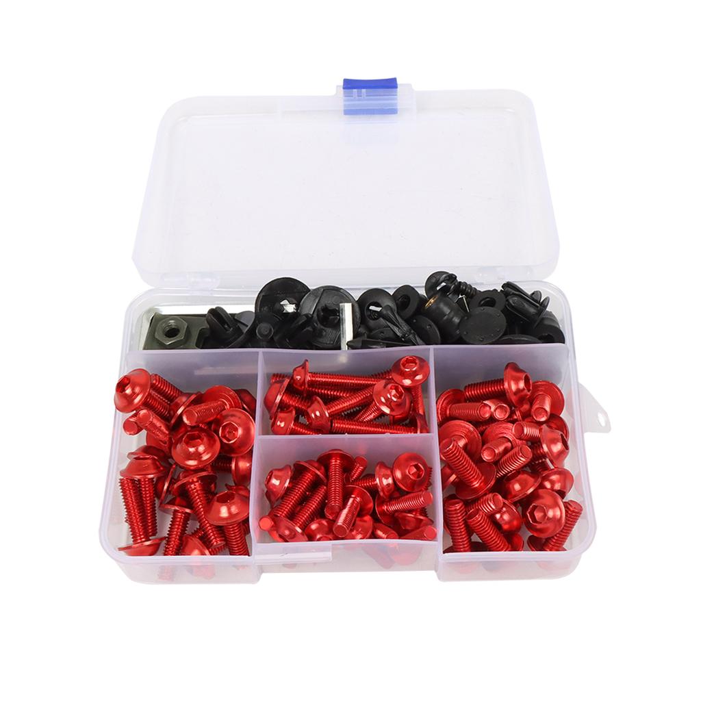 195dílná sada šroubů a matic kapotáže motocyklu pro Suzuki GSXR 600 750 1000 K1-K8 SV650/X Yamaha BMW Honda Kawasaki Dirt Bike