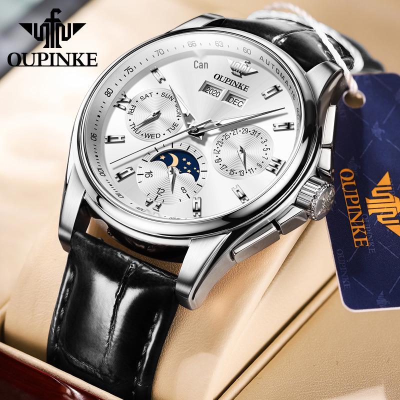 European Quality Men's Multifunctional Automatic Luminous Wristwatch