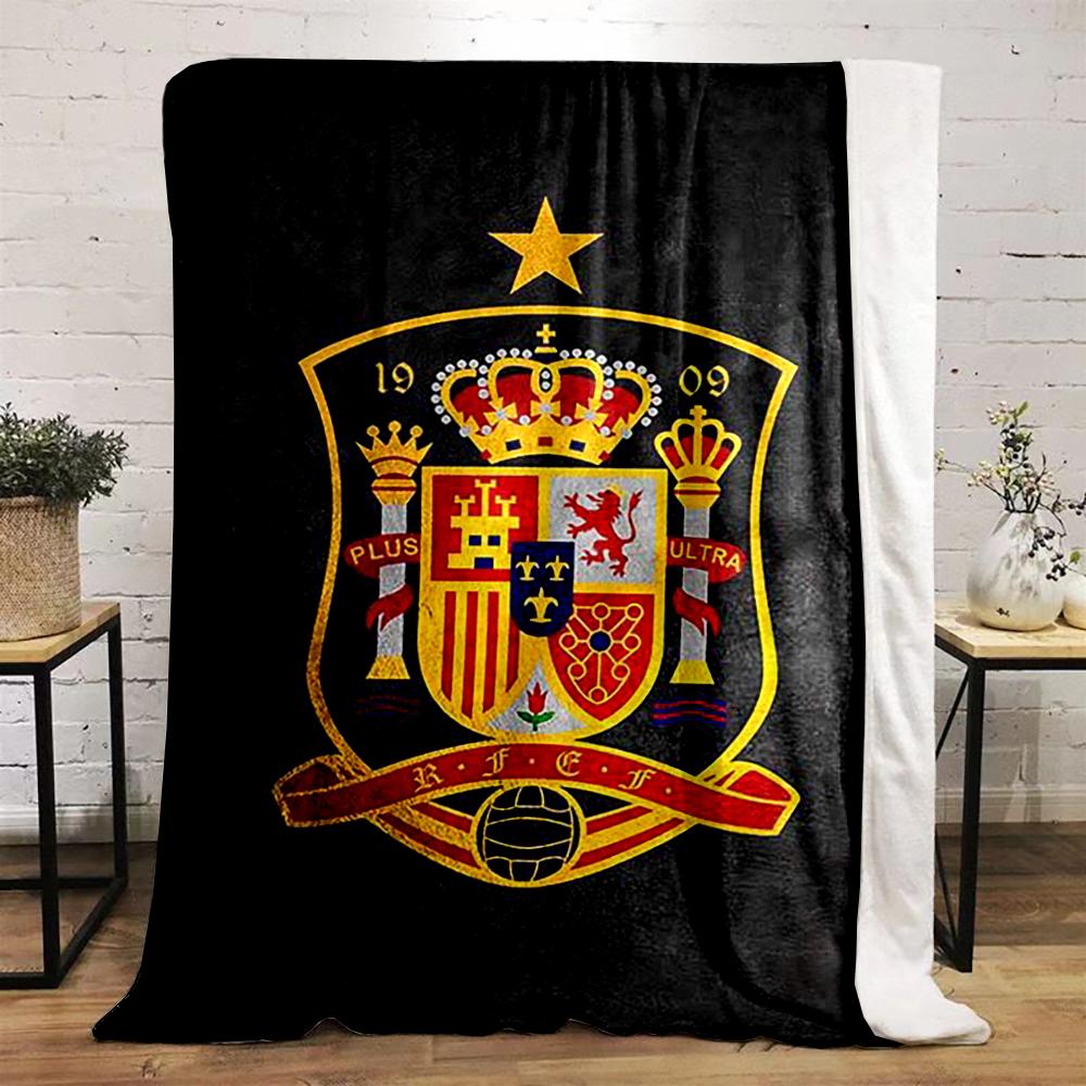 Spain Football Designed Flannel blanket for bedroom, living room, sofa, and nap