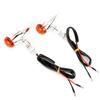2Pcs Motorcycle Bullet Turn Signal Lamp Indicator Light Modification AccessorySilver Yellow Cover