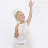 Simple White Flower Girls Basket Hand Held Party Decorations Silk Wedding Basket