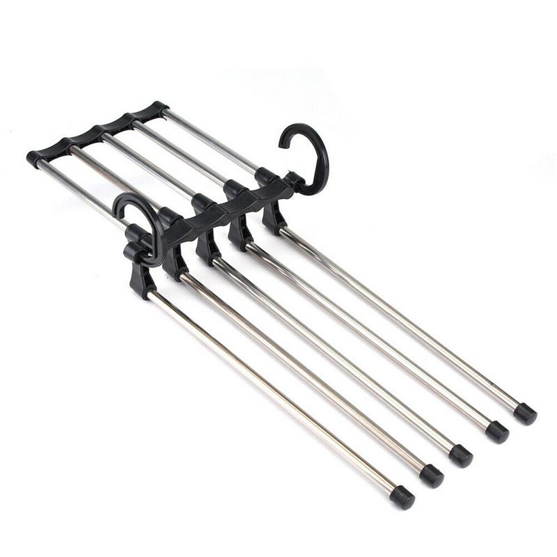 Multifunctional Five-in-one Trouser Rack Retractable Magic Trouser Rack Hanger