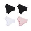 4Pcs/Set Cotton Underwear for Women High Rise Panties Soild Colour Stretch Briefs Ladies Half Cover Briefs Soft Sexy Lingerie