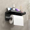No Punching Tissue Holder, Toilet Drawer Type Roll Box, Wall-mounted Bathroom Mobile Phone Holder, Plastic Material.