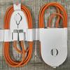 60W Dual Type-C Braided Data Cable for Apple Devices - Orange