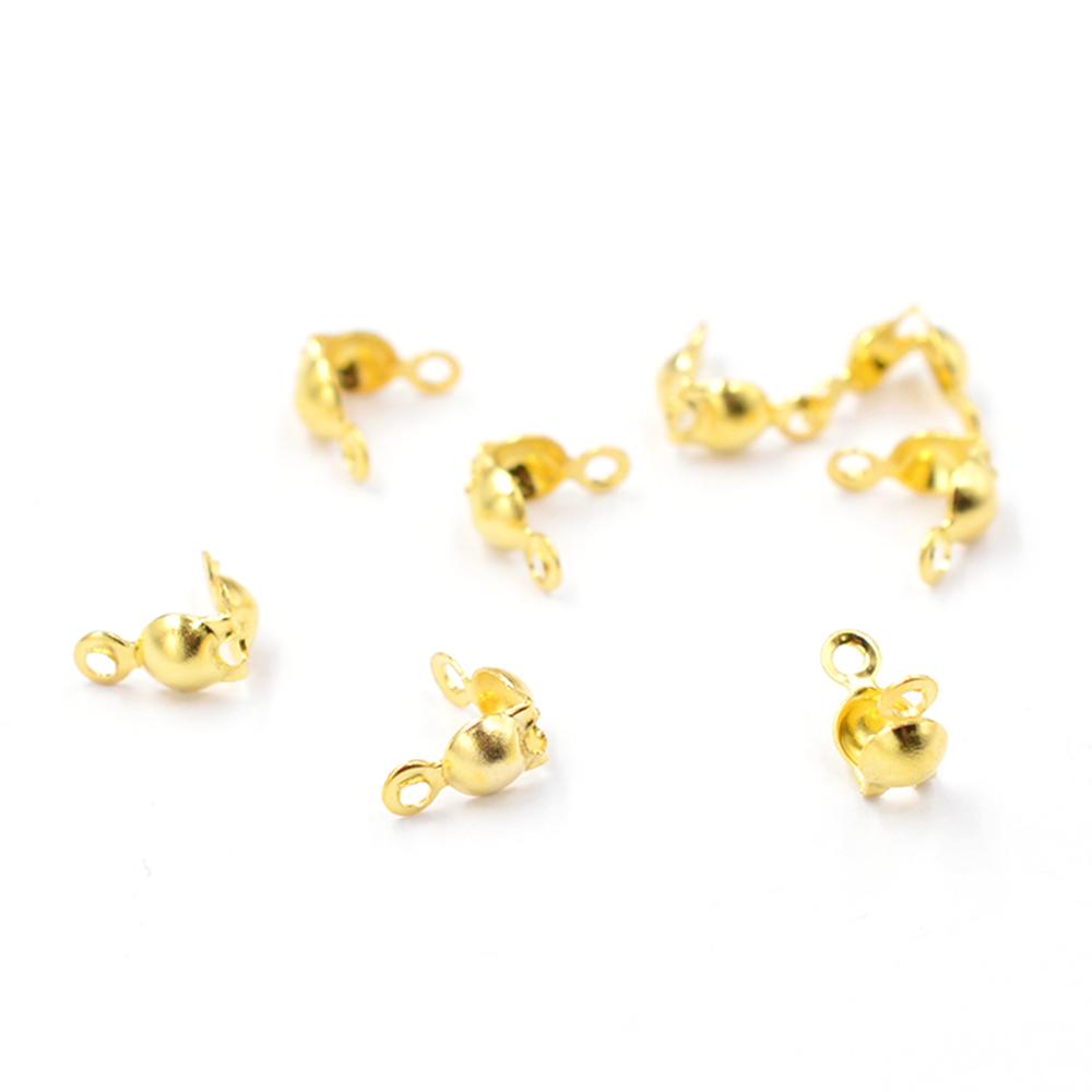 Connector Clasp Fitting for Ball Chain Calotte End Crimps Beads Connector Components for Jewelry Making Fandings