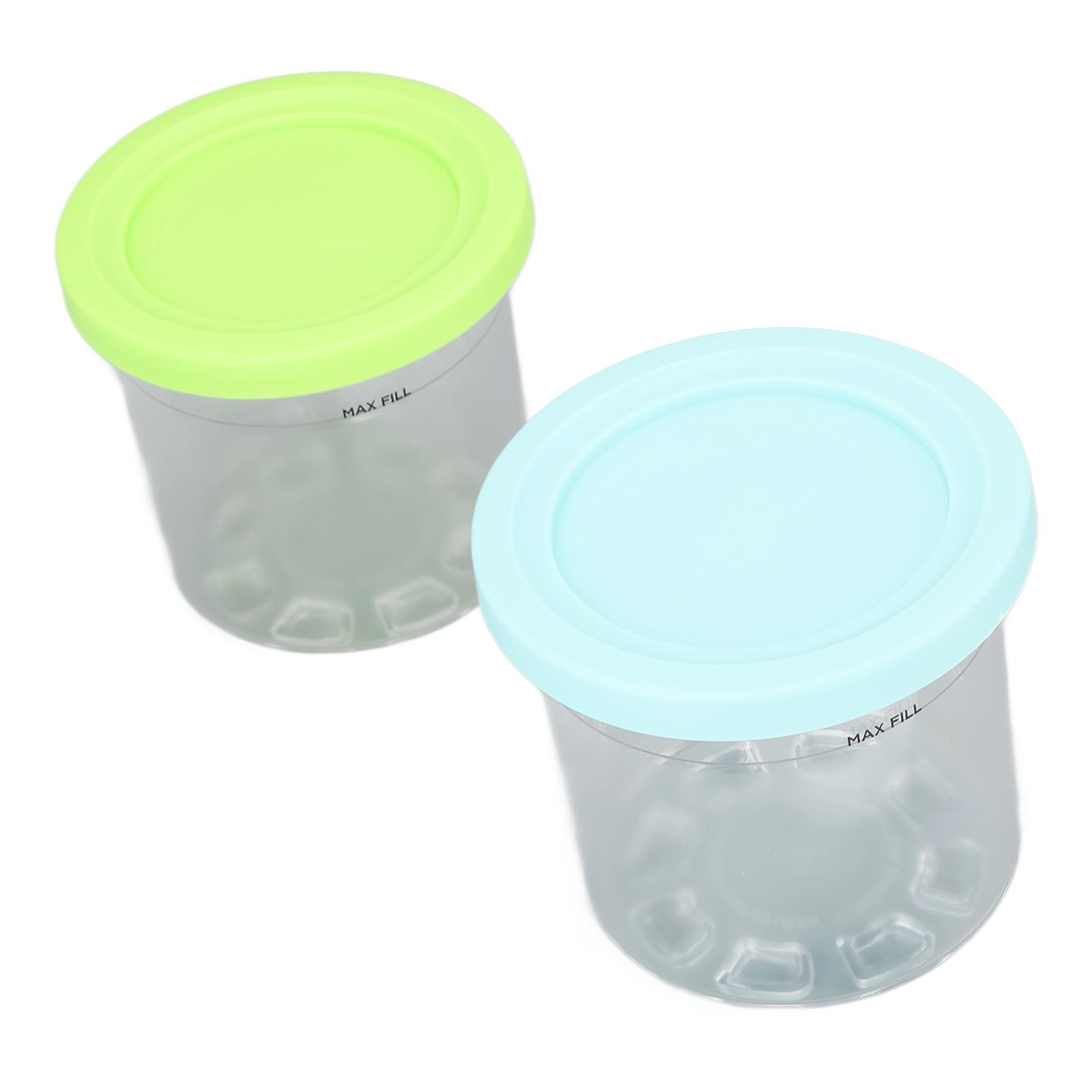 2PCS Ice Crm Pints Cup 600ml Ice Crm Container Storage Jar for   NC299AMZ NC300s
