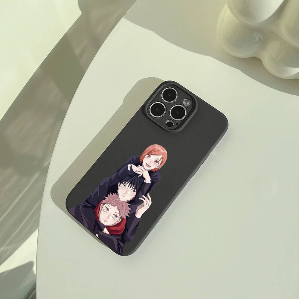 opular characters-J-Jujutsu K-aisen- Phone Case For iPhone 17,16,15,14,13,12,11 Pro Max,16Plus,XS Soft Black Cover