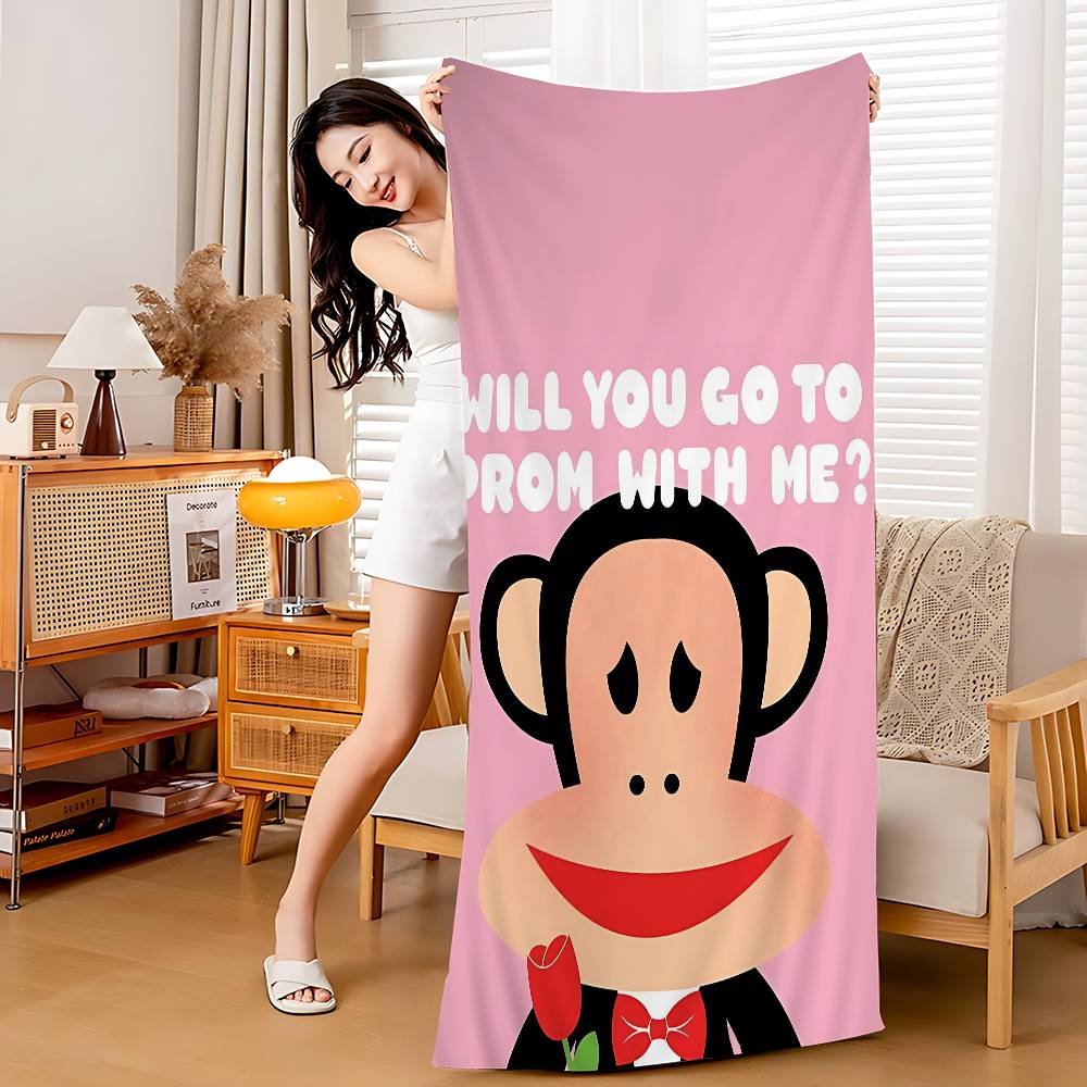 Logo P-Pauls F-Frank Beach Towel Colorful Bath Towels for Girl Microfiber Quick Dry Custom Sand Free Beach Yoga Spa Gym Pool
