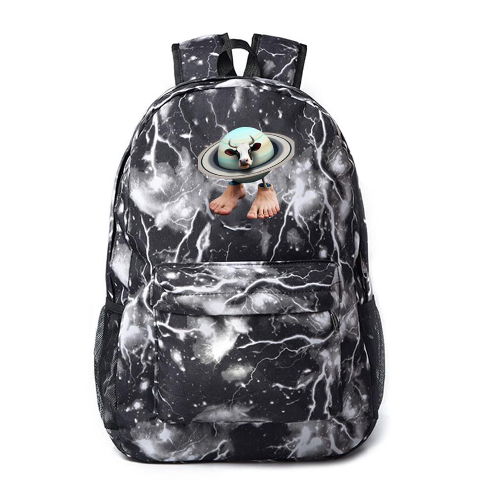 Cartoon Tungtungtungsahur Character Canvas Backpack For School Travel Outdoor