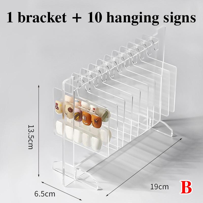 Nail Display Board Style Acrylic Color Card Works Modeling Template Desktop Sample Storage Hanger Tools Nail Art Tool