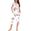 Sommer Neue Hauskleidung Pyjamas Modische und Lässige Bedruckte Kurzarmanzüge für Damen
