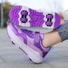 Kids 4-Wheel Roller Skates Shoes New Sneakers For Boy and Girls Outdoor sport Skating Skates Shoes With Wheels