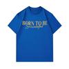 Men's 100% Cotton Crew Neck Short Sleeve T-Shirt, Born To Be Successful Slogan Print Casual Comfortable Breathable Tee For Daily Wear Summer Activitie