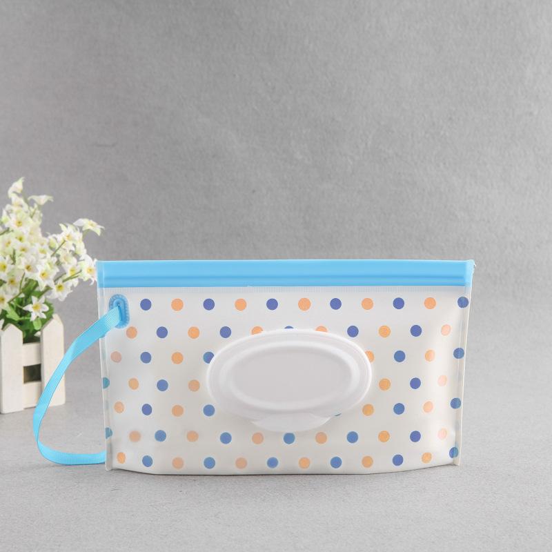 1Pc Portable Baby Wet Wipes Bag Flip Cover Tissue Box Refillable Wet Wipe Dispenser Carrying Pouch for Baby Stroller Accessories
