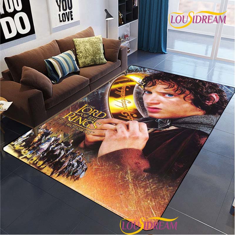 Lord of the Rings Carpet for Living Room Bedroom Rug Kitchen Door Unslip Floor Mats Birthday Gift Photography Props Alfombra Rug